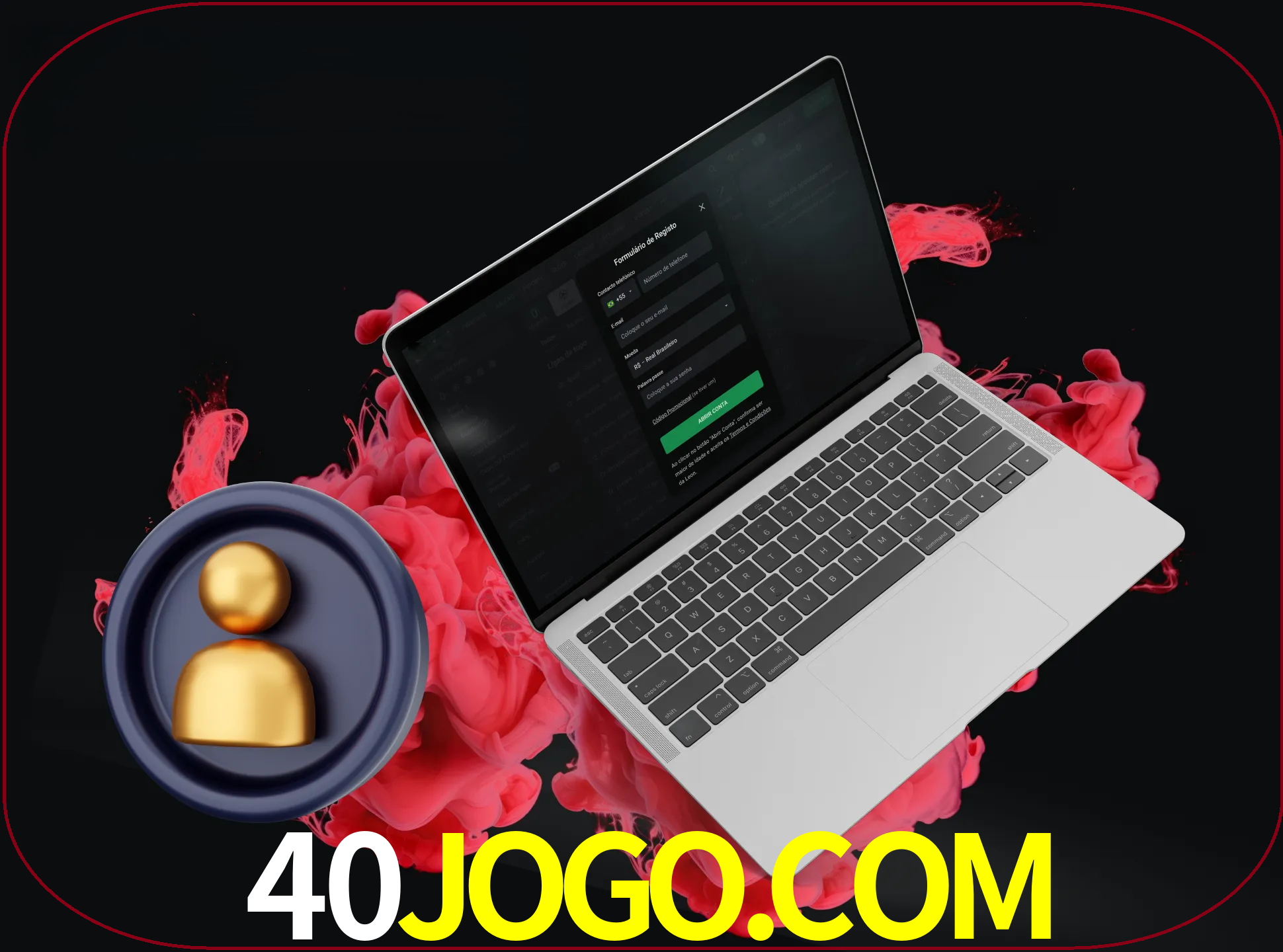 No cabeçalho do site 40jogo, clique no botão que o levará a um formulário especial onde terá de introduzir as suas informações actuais.