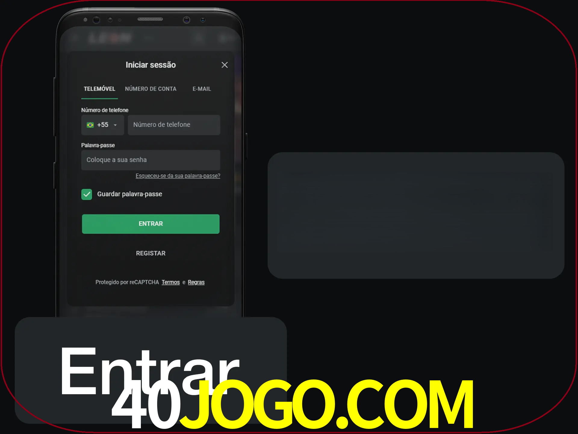 Faça o login para começar a apostar e jogar no cassino.