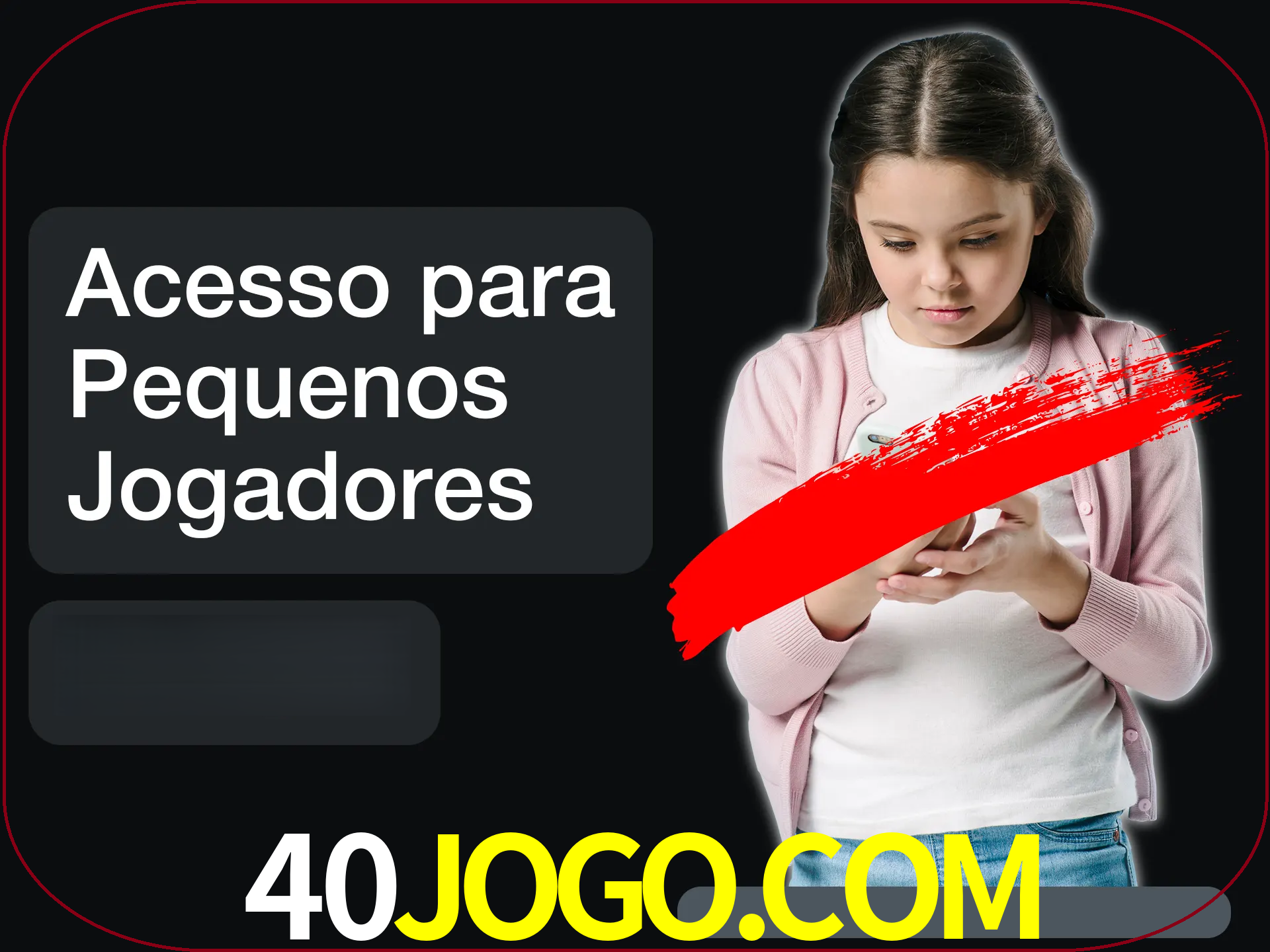 As crianças não podem jogar jogos de cassino.